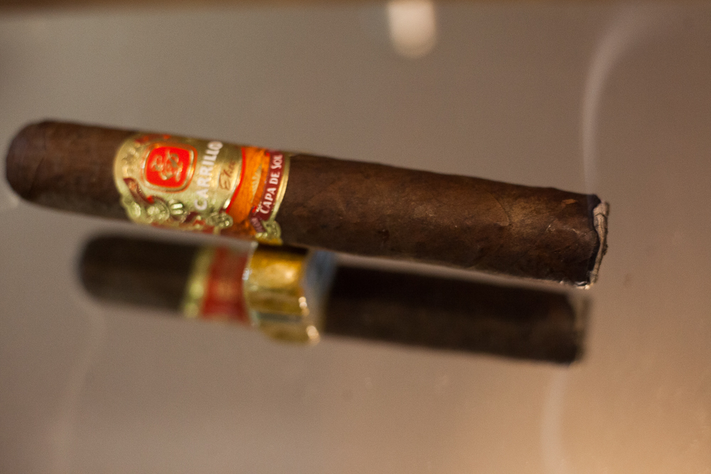 The E.P. Carrillo Capa de Sol Sultan Cigar Burn aroma and Draw.