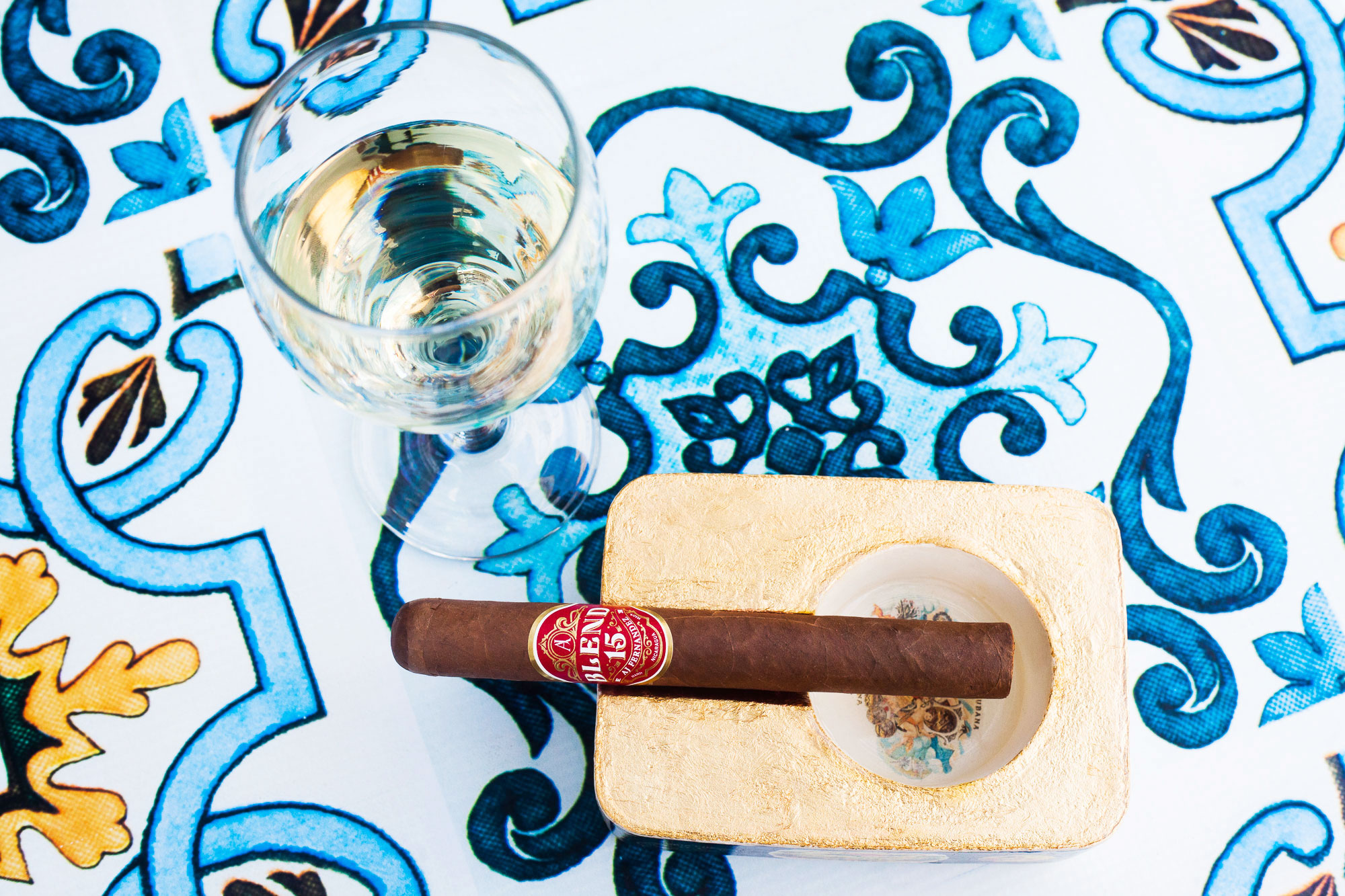 AJ Fernandez Blend 15 cigar paired with Casal Garcia Vinho Verde White Wine