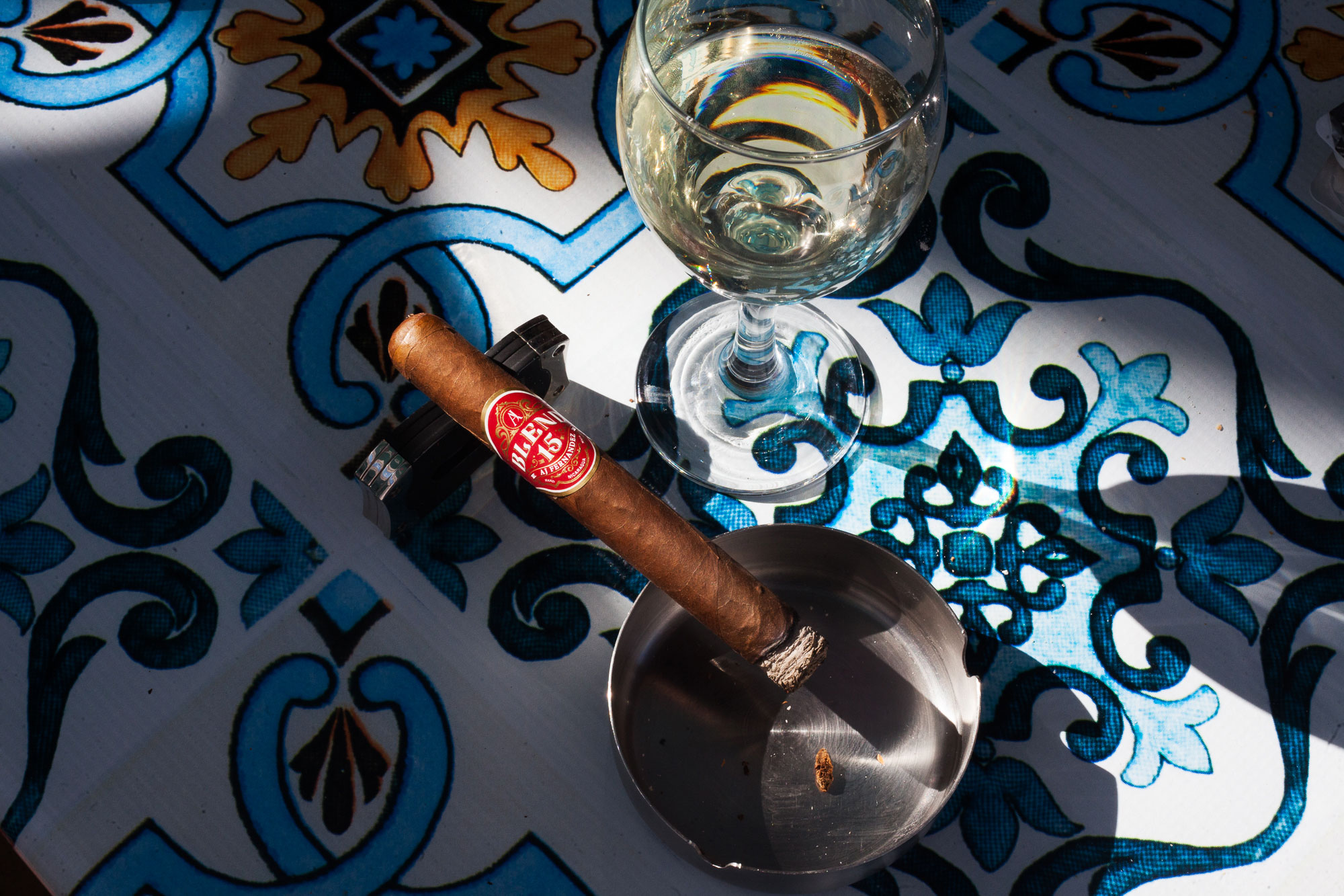 AJ Fernandez Blend 15 cigar paired with Casal Garcia Vinho Verde White Wine