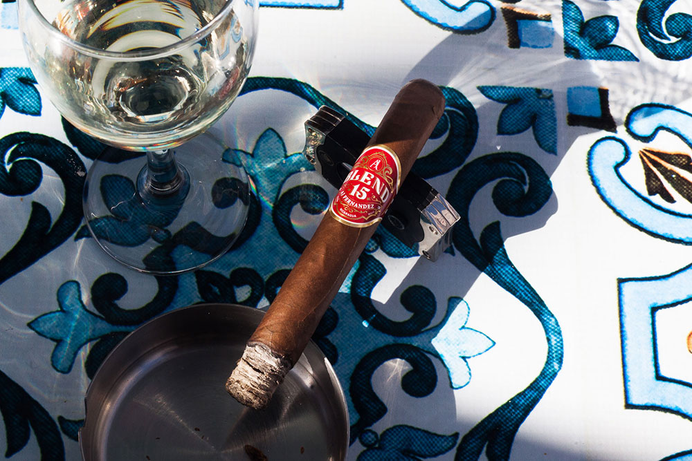 AJ Fernandez Blend 15 cigar paired with Casal Garcia Vinho Verde White Wine